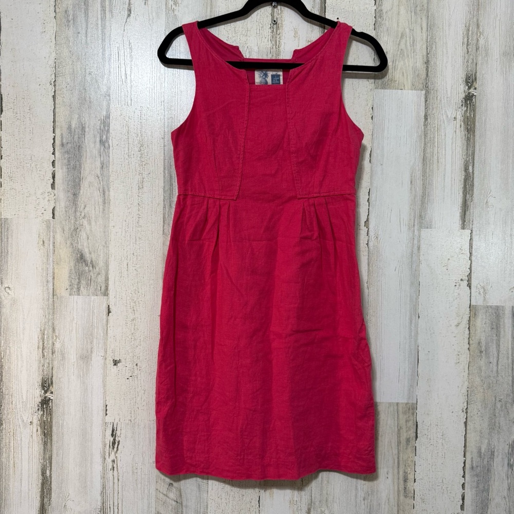Pink Sleeveless Midi Dress